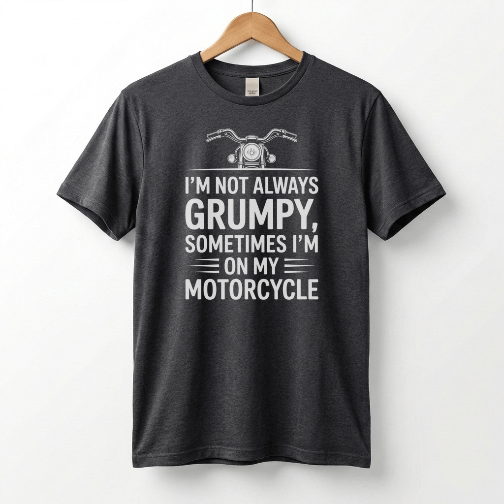 I'm Not Always Grumpy, Sometimes I'm On My Motorcycle T-Shirt | Biker Humor