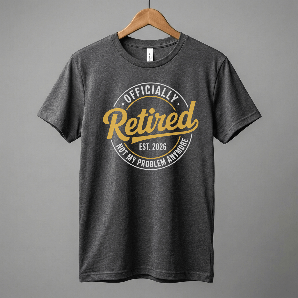 Officially Retired tee | Est. 2026, Not My Problem Anymore