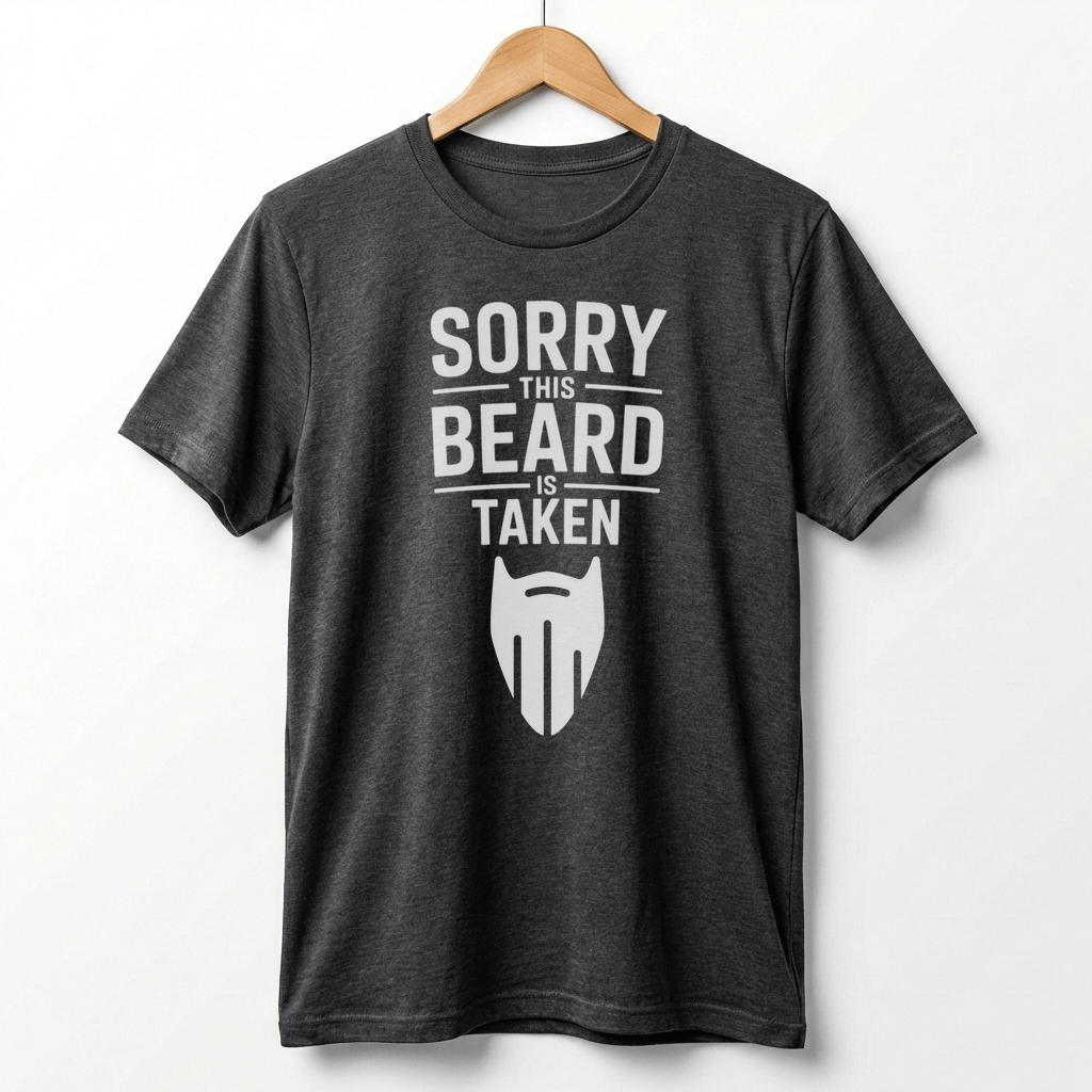 Sorry This Beard Is Taken T-Shirt | Beard Quote Tee, Funny Facial Hair Shirt