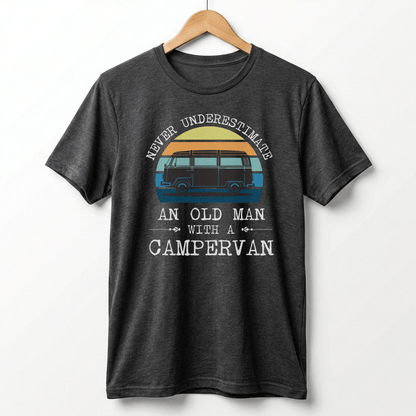 Never Underestimate An Old Man With A Campervan T-Shirt | Campervan Graphic Tee