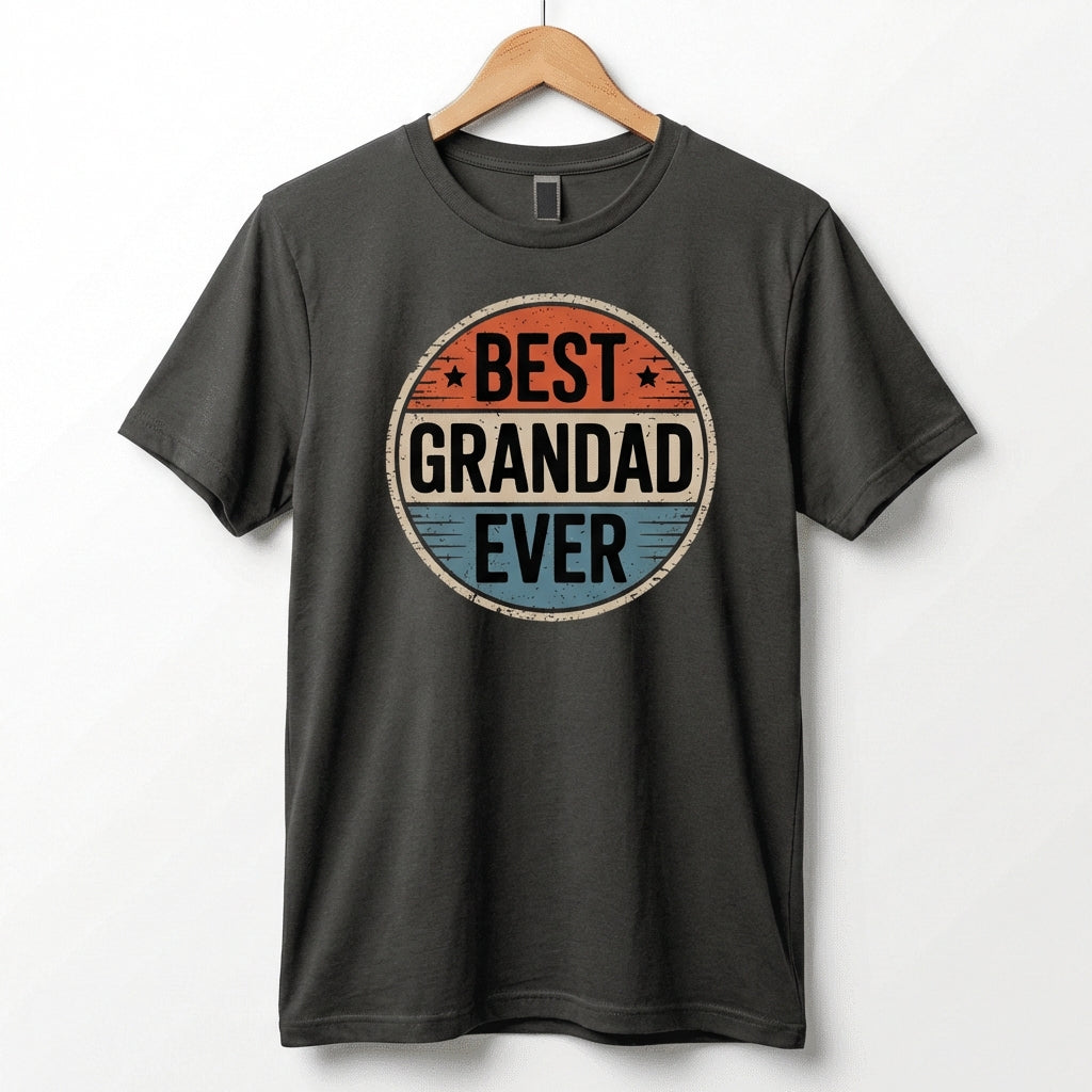 Best Grandad Ever Retro T-Shirt, Vintage Style Fathers Day Gift