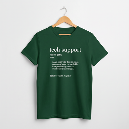 UK - Funny Tech Support Definition T-Shirt - Geeky Computer Help Tee, IT Nerd Joke Shirt, Programmer Gift Idea, Computer Science Top