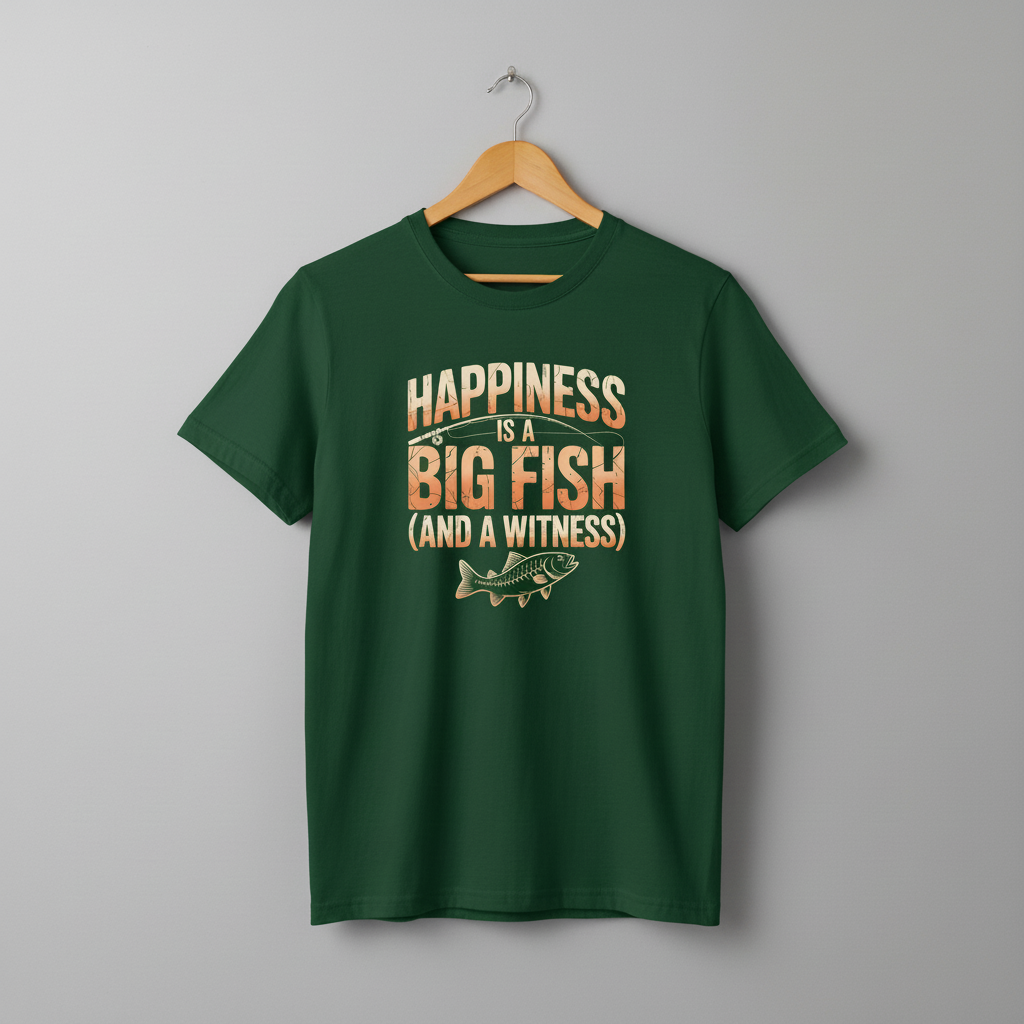 Fishing Gift T-Shirt, Fishing Lover Tee, Fisherman Shirt, Outdoor Adventure Top, Happy Fisherman Present