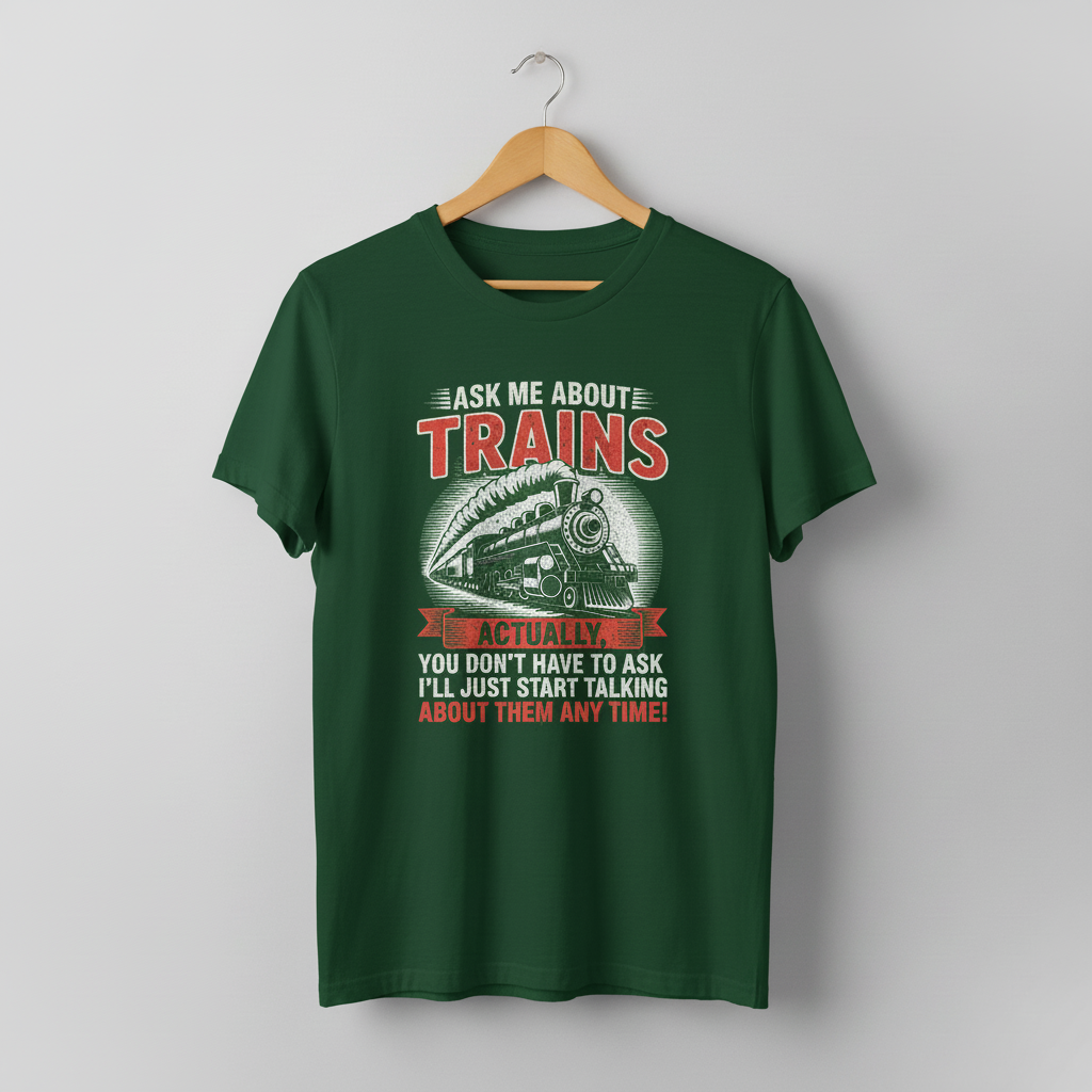 Train Enthusiast T-Shirt, Model Train Tee, Railroad Fan Shirt, Trainspotter Top, Unisex Jersey Short Sleeve Tee