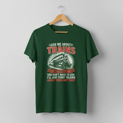 Train Enthusiast T-Shirt, Model Train Tee, Railroad Fan Shirt, Trainspotter Top, Unisex Jersey Short Sleeve Tee