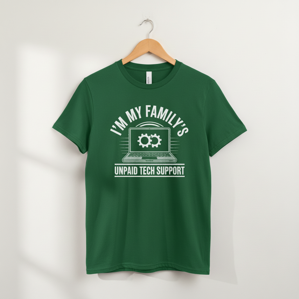 Funny Computer Engineer T-Shirt, Unisex Tee, Family Tech Support, Graphic Tee, Unpaid Tech Support Shirt