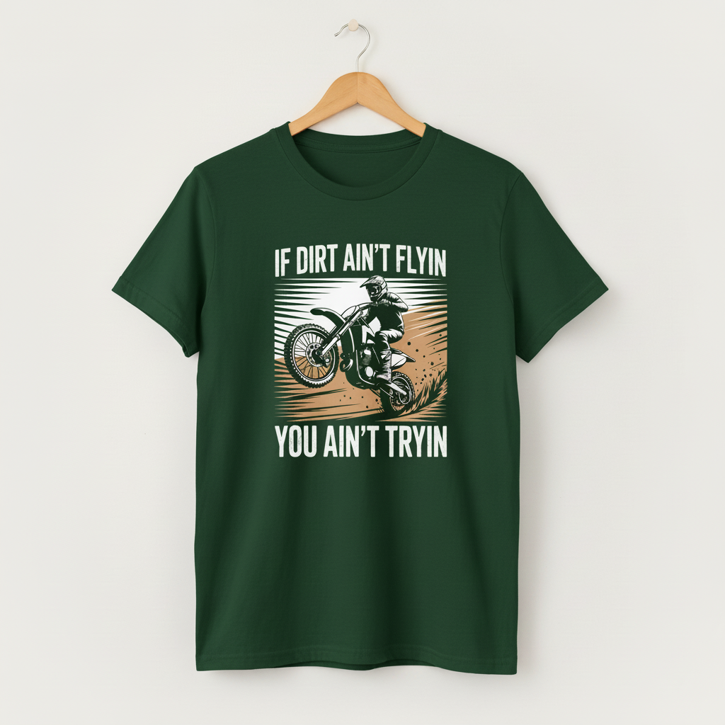Motocross Dirt Bike Tee Shirt, Off-Road Motorcycle Riding Distressed Tee, Dirt Track Racing Tee, Mud Splatter Tee, Extreme