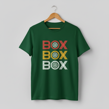 Formula 1 'Box Box Box' Tee — Soft/Medium/Hard Tyre Colours Racing Shirt