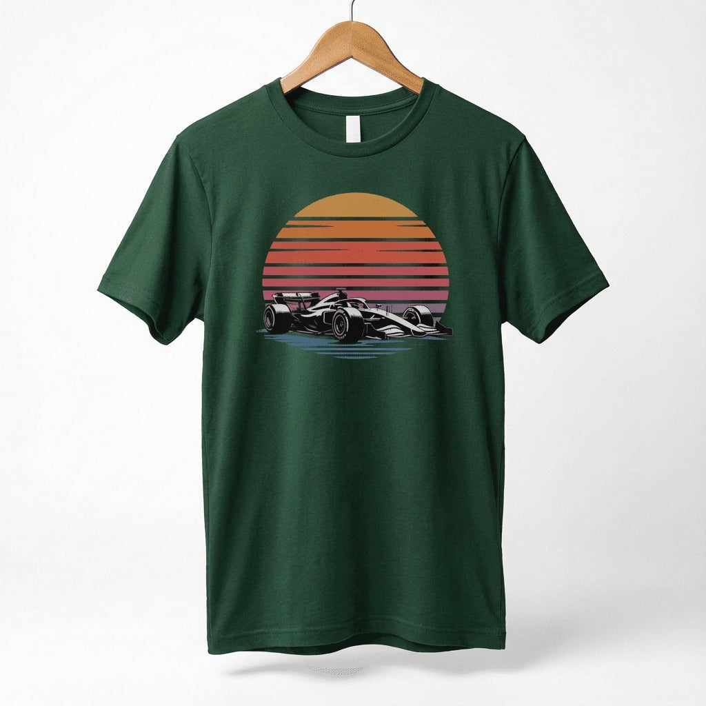 Retro Formula 1 Sunset F1 Car T-Shirt | Vintage Racing Tee