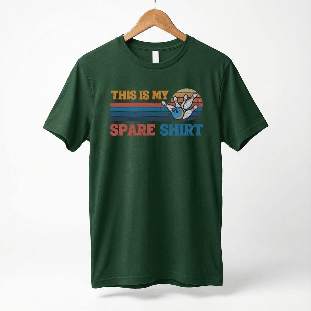 This Is My Spare Shirt Bowler Tee | Bowling Retro Logo