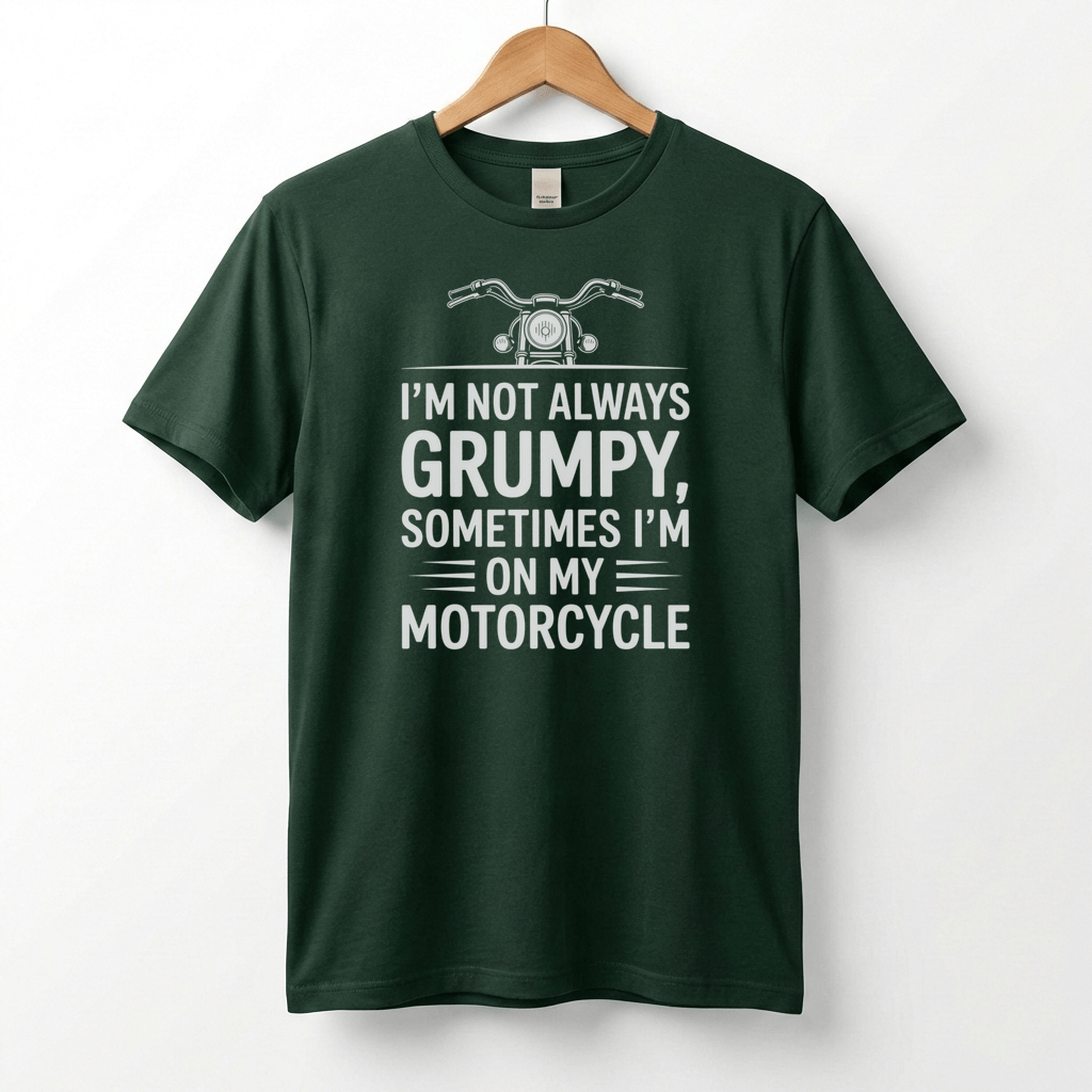 I'm Not Always Grumpy, Sometimes I'm On My Motorcycle T-Shirt | Biker Humor