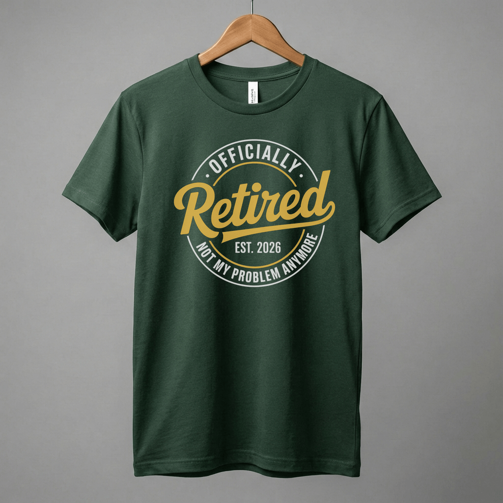 Officially Retired tee | Est. 2026, Not My Problem Anymore