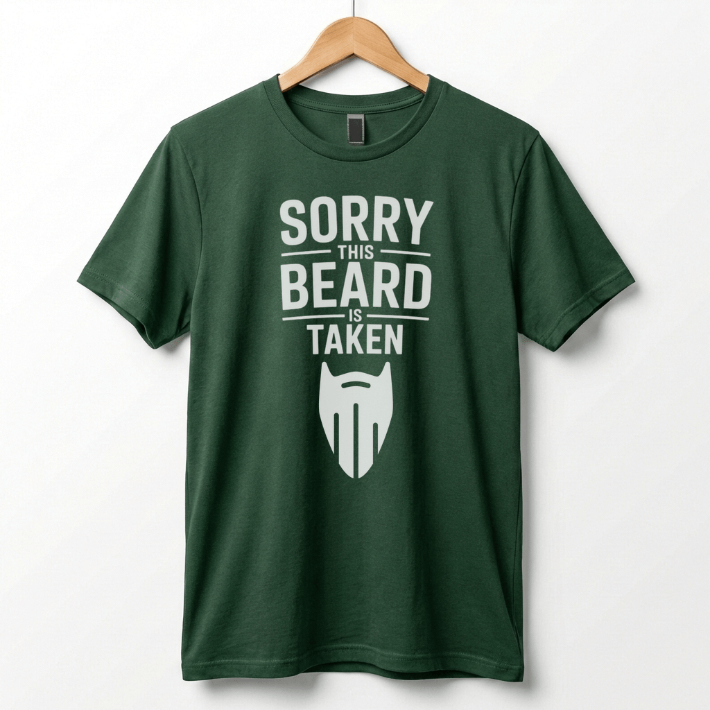 Sorry This Beard Is Taken T-Shirt | Beard Quote Tee, Funny Facial Hair Shirt
