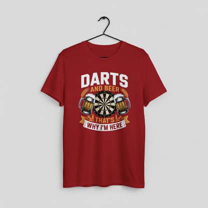 Darts and Beer Unisex Tee, Funny Drinking Tshirt, Dart Player Gift Shirt, Pub Game Lover Top, Bar Sports Graphic Tee