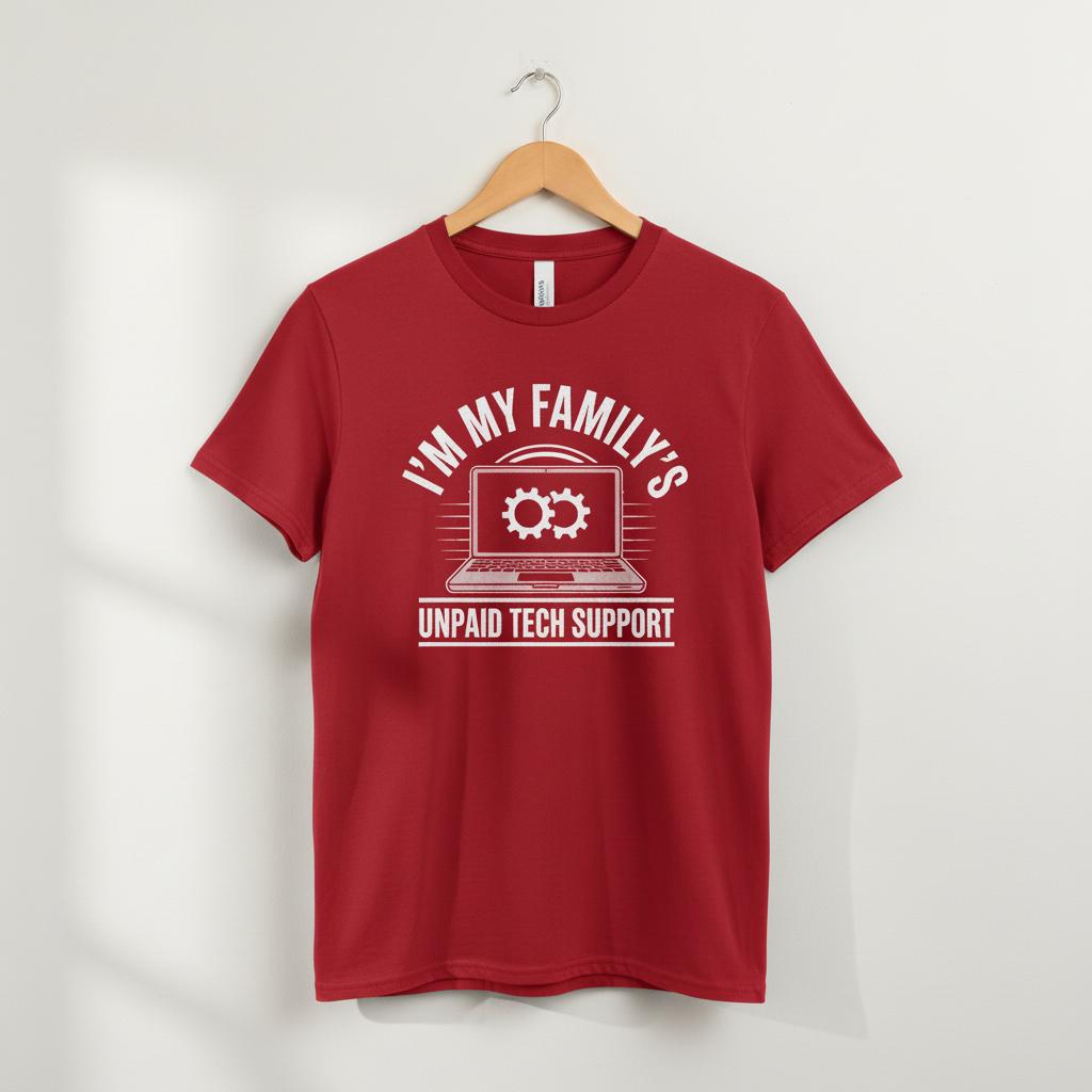 Funny Computer Engineer T-Shirt, Unisex Tee, Family Tech Support, Graphic Tee, Unpaid Tech Support Shirt
