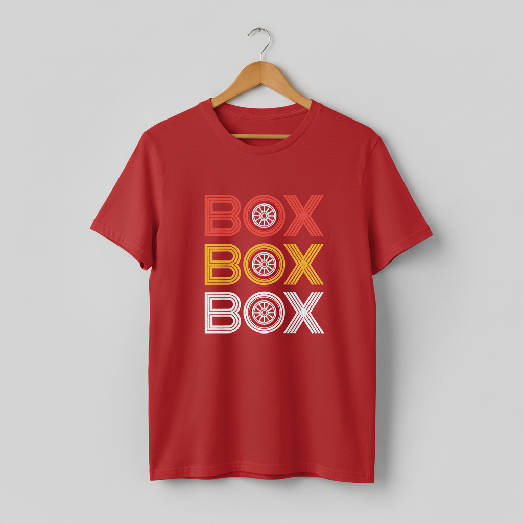 Formula 1 'Box Box Box' Tee — Soft/Medium/Hard Tyre Colours Racing Shirt