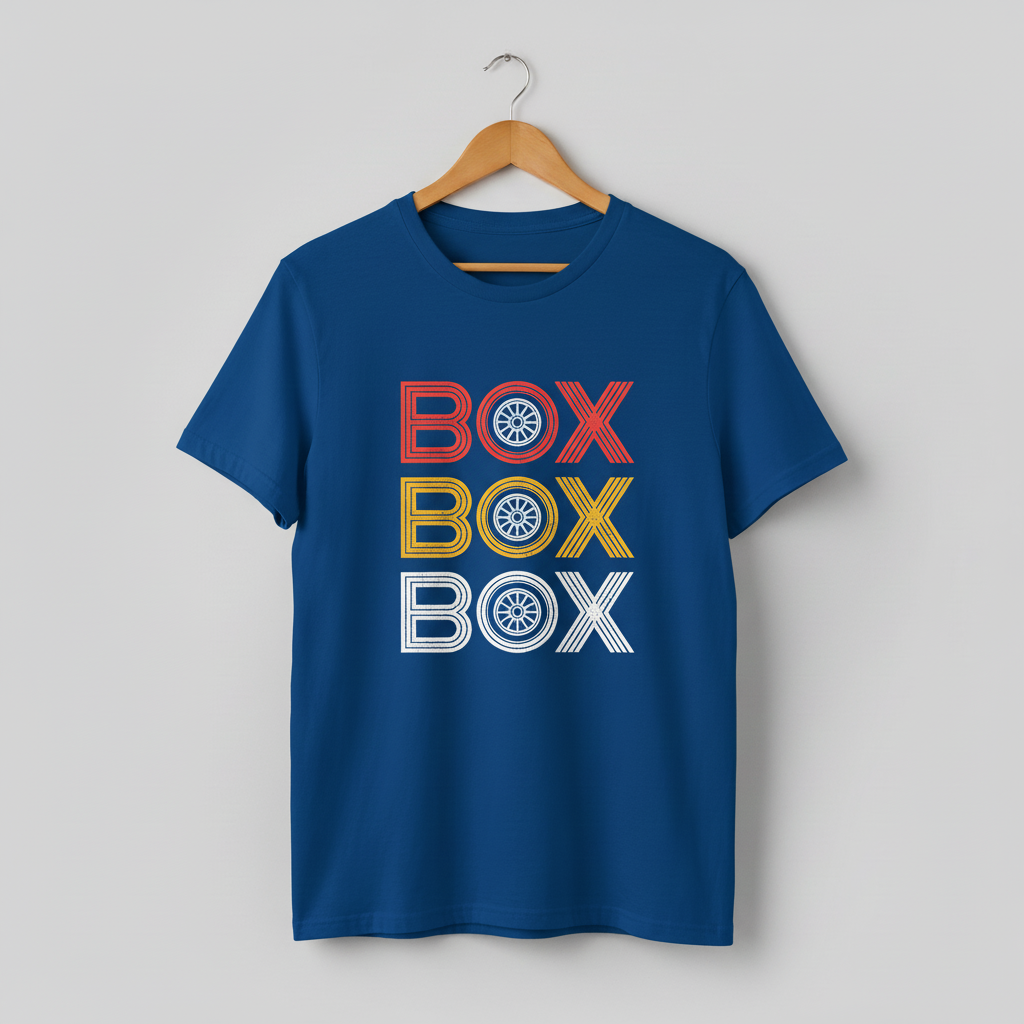 Formula 1 'Box Box Box' Tee — Soft/Medium/Hard Tyre Colours Racing Shirt