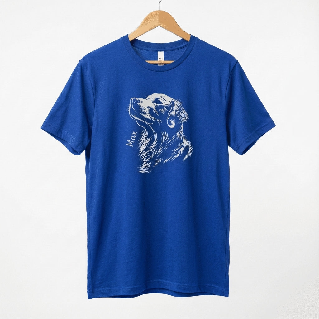 Personalised Golden Retriever Shirt, Gift for Golden Retriever Owner, Golden Retriever Tee, Unisex Softstyle T-Shirt