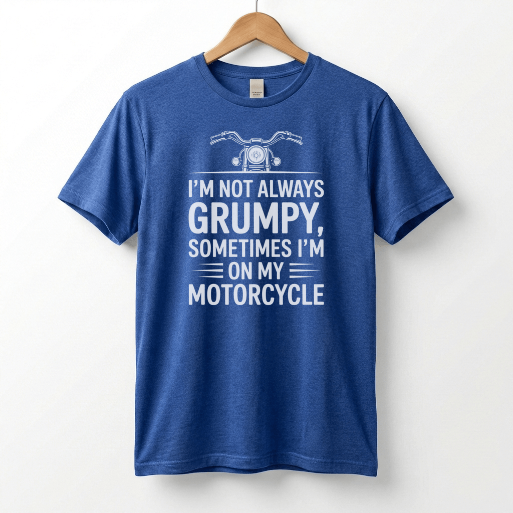 I'm Not Always Grumpy, Sometimes I'm On My Motorcycle T-Shirt | Biker Humor