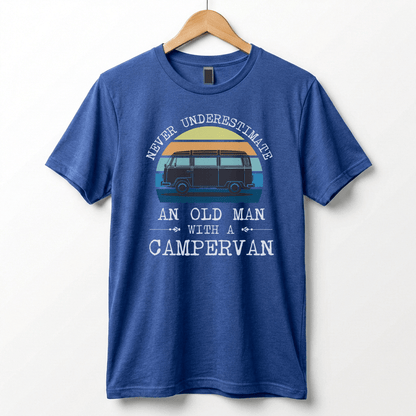 Never Underestimate An Old Man With A Campervan T-Shirt | Campervan Graphic Tee
