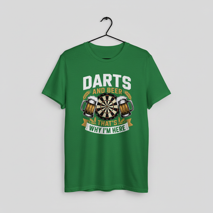Darts and Beer Unisex Tee, Funny Drinking Tshirt, Dart Player Gift Shirt, Pub Game Lover Top, Bar Sports Graphic Tee