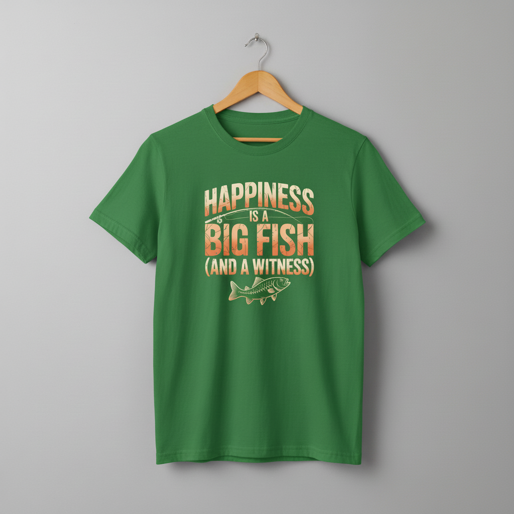 Fishing Gift T-Shirt, Fishing Lover Tee, Fisherman Shirt, Outdoor Adventure Top, Happy Fisherman Present