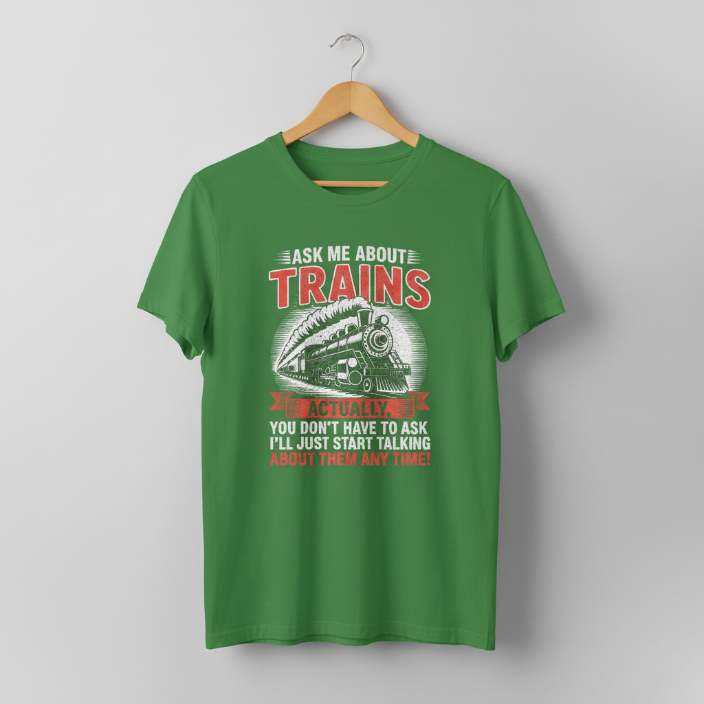 Train Enthusiast T-Shirt, Model Train Tee, Railroad Fan Shirt, Trainspotter Top, Unisex Jersey Short Sleeve Tee
