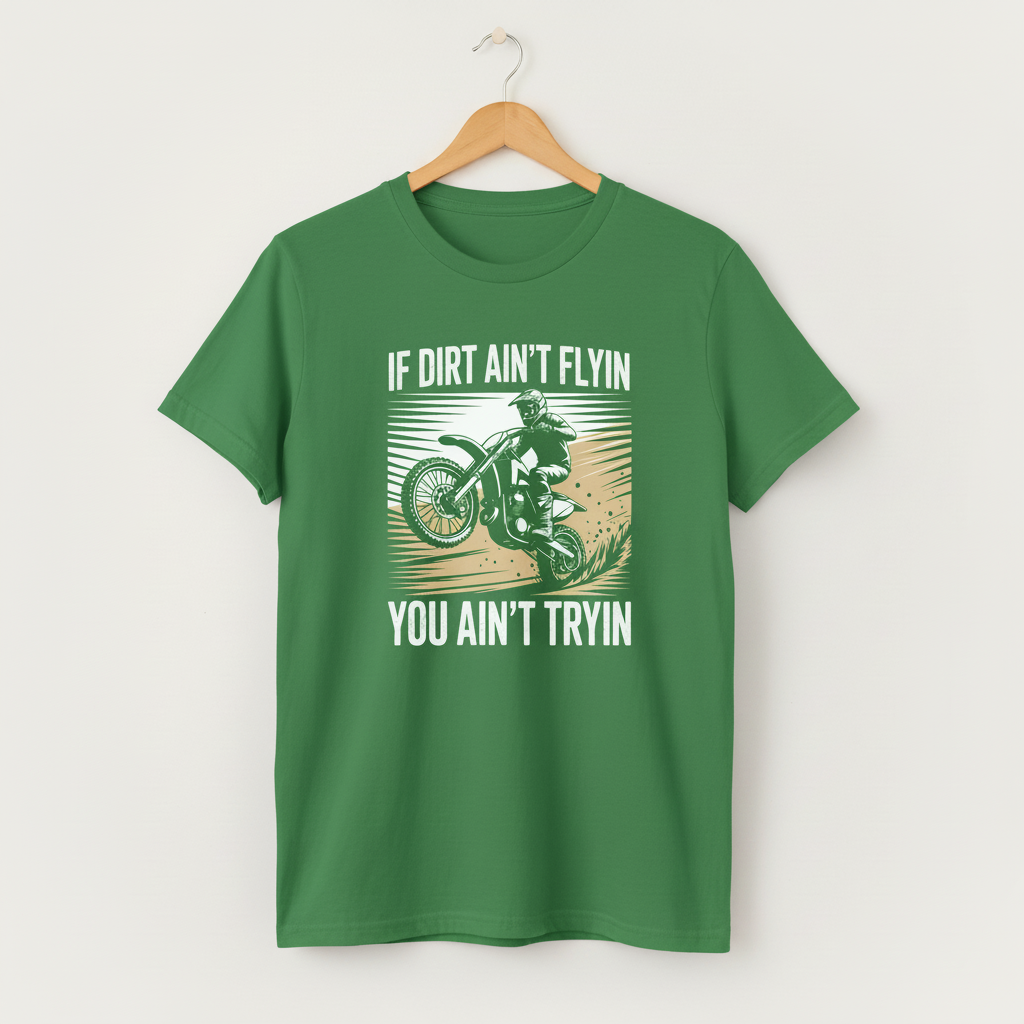 Motocross Dirt Bike Tee Shirt, Off-Road Motorcycle Riding Distressed Tee, Dirt Track Racing Tee, Mud Splatter Tee, Extreme