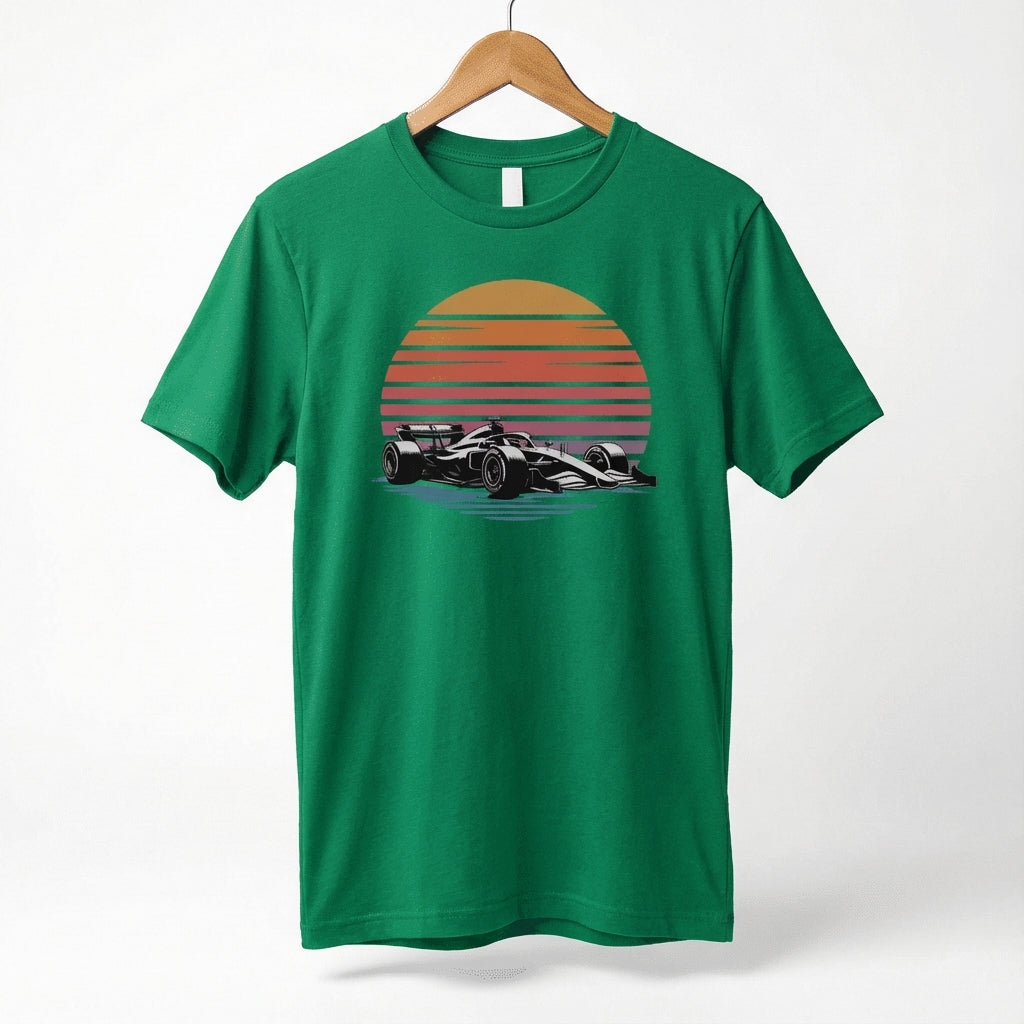 Retro Formula 1 Sunset F1 Car T-Shirt | Vintage Racing Tee