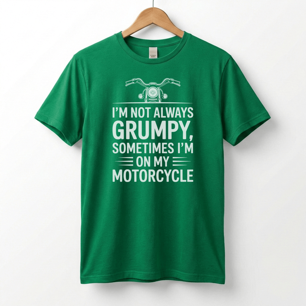 I'm Not Always Grumpy, Sometimes I'm On My Motorcycle T-Shirt | Biker Humor