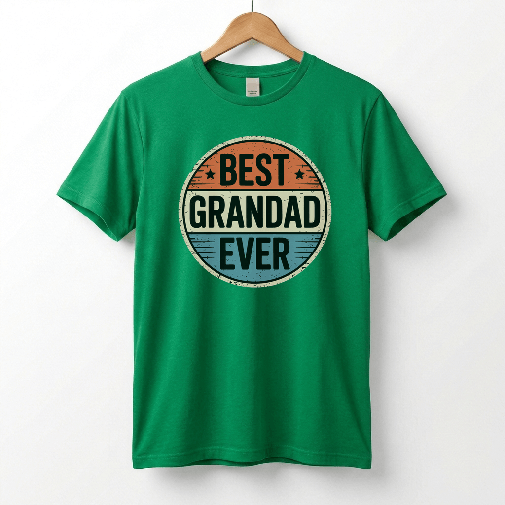 Best Grandad Ever Retro T-Shirt, Vintage Style Fathers Day Gift