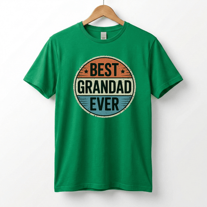 Best Grandad Ever Retro T-Shirt, Vintage Style Fathers Day Gift