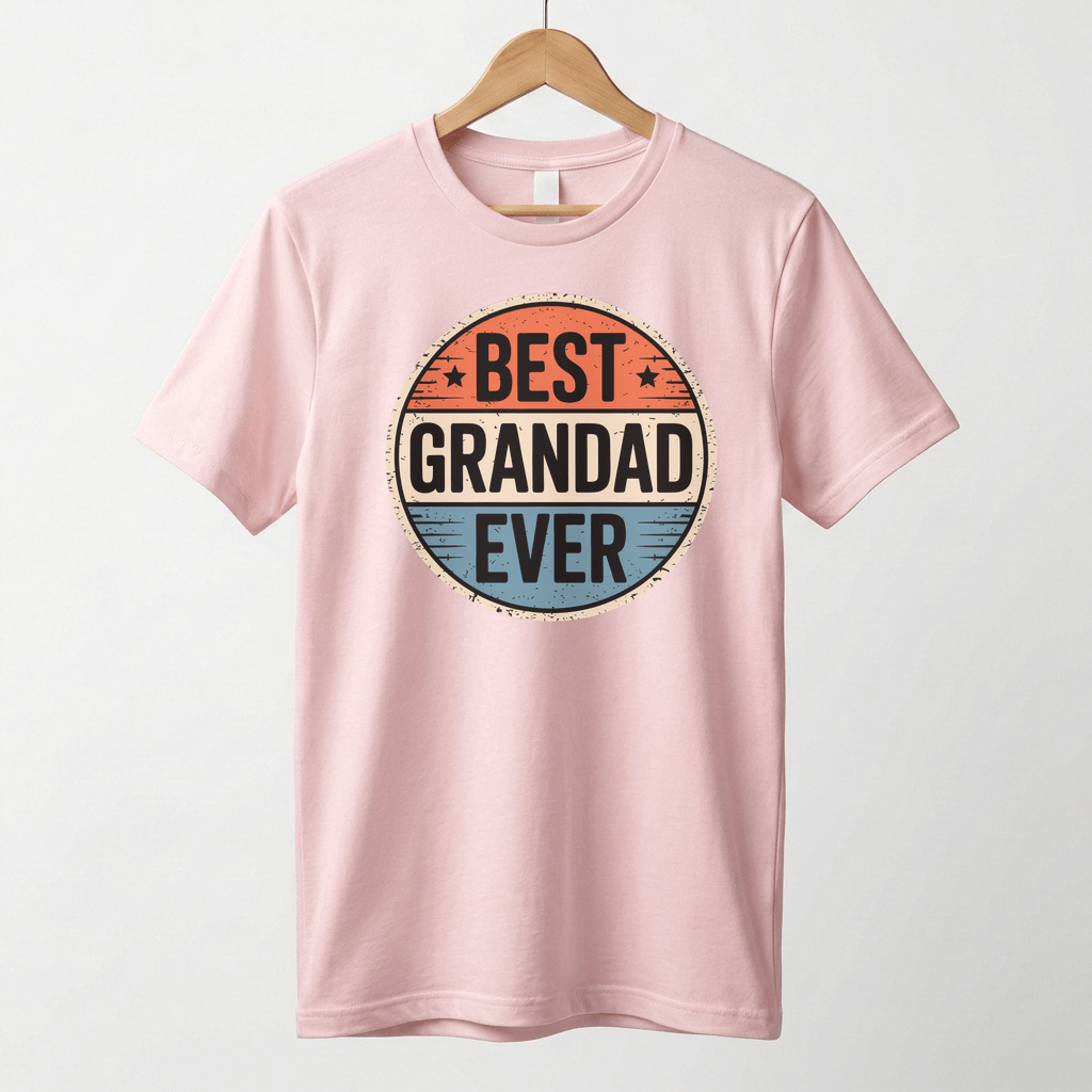Best Grandad Ever Retro T-Shirt, Vintage Style Fathers Day Gift