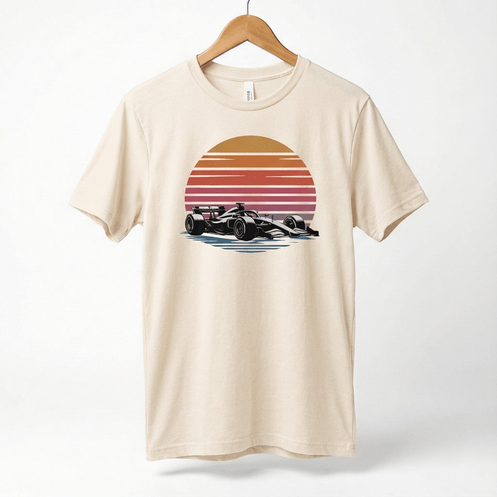 Retro Formula 1 Sunset F1 Car T-Shirt | Vintage Racing Tee