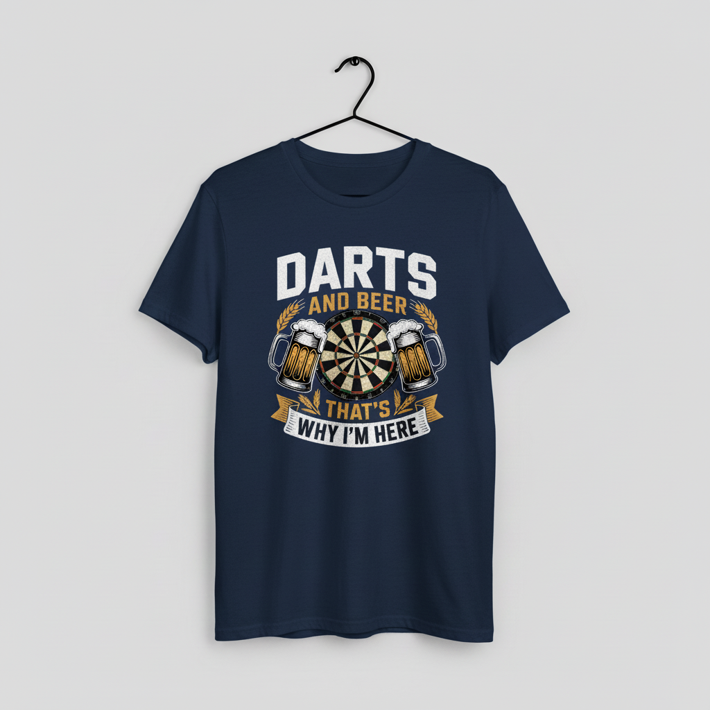 Darts and Beer Unisex Tee, Funny Drinking Tshirt, Dart Player Gift Shirt, Pub Game Lover Top, Bar Sports Graphic Tee
