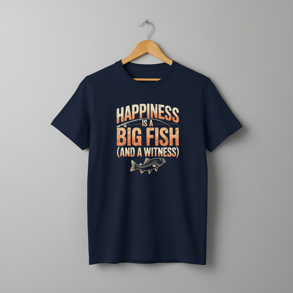 Fishing Gift T-Shirt, Fishing Lover Tee, Fisherman Shirt, Outdoor Adventure Top, Happy Fisherman Present