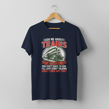 Train Enthusiast T-Shirt, Model Train Tee, Railroad Fan Shirt, Trainspotter Top, Unisex Jersey Short Sleeve Tee