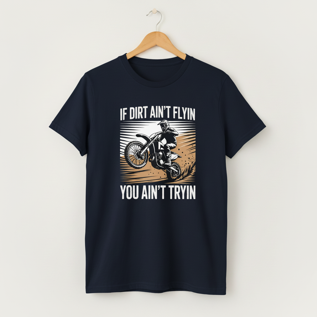 Motocross Dirt Bike Tee Shirt, Off-Road Motorcycle Riding Distressed Tee, Dirt Track Racing Tee, Mud Splatter Tee, Extreme