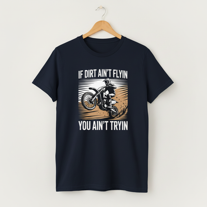 Motocross Dirt Bike Tee Shirt, Off-Road Motorcycle Riding Distressed Tee, Dirt Track Racing Tee, Mud Splatter Tee, Extreme