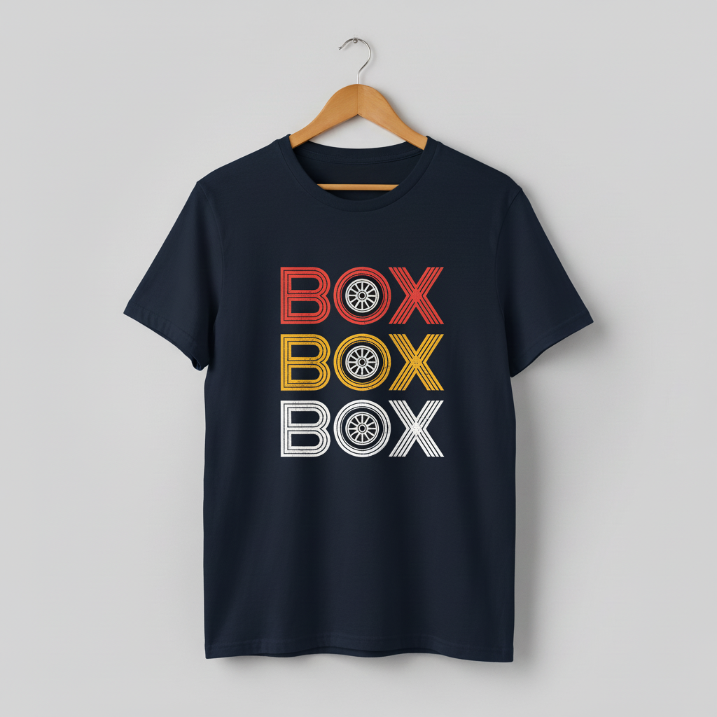 Formula 1 'Box Box Box' Tee — Soft/Medium/Hard Tyre Colours Racing Shirt