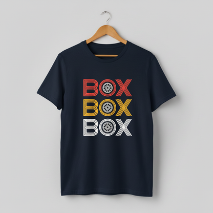 Formula 1 'Box Box Box' Tee — Soft/Medium/Hard Tyre Colours Racing Shirt