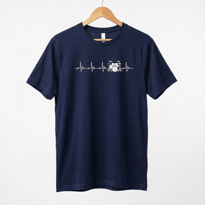 Heartbeat Drum Set T-Shirt | Heart Beats for Drumming Tee