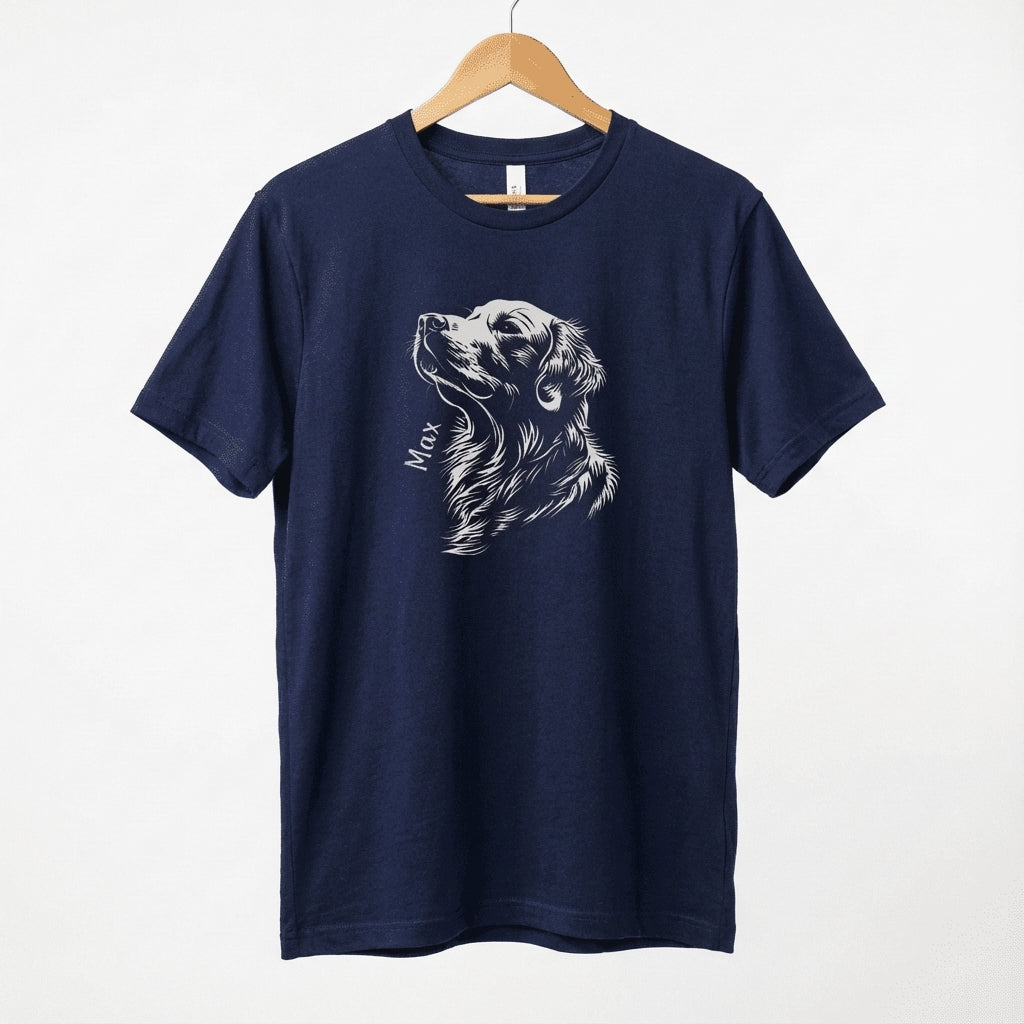 Personalised Golden Retriever Shirt, Gift for Golden Retriever Owner, Golden Retriever Tee, Unisex Softstyle T-Shirt