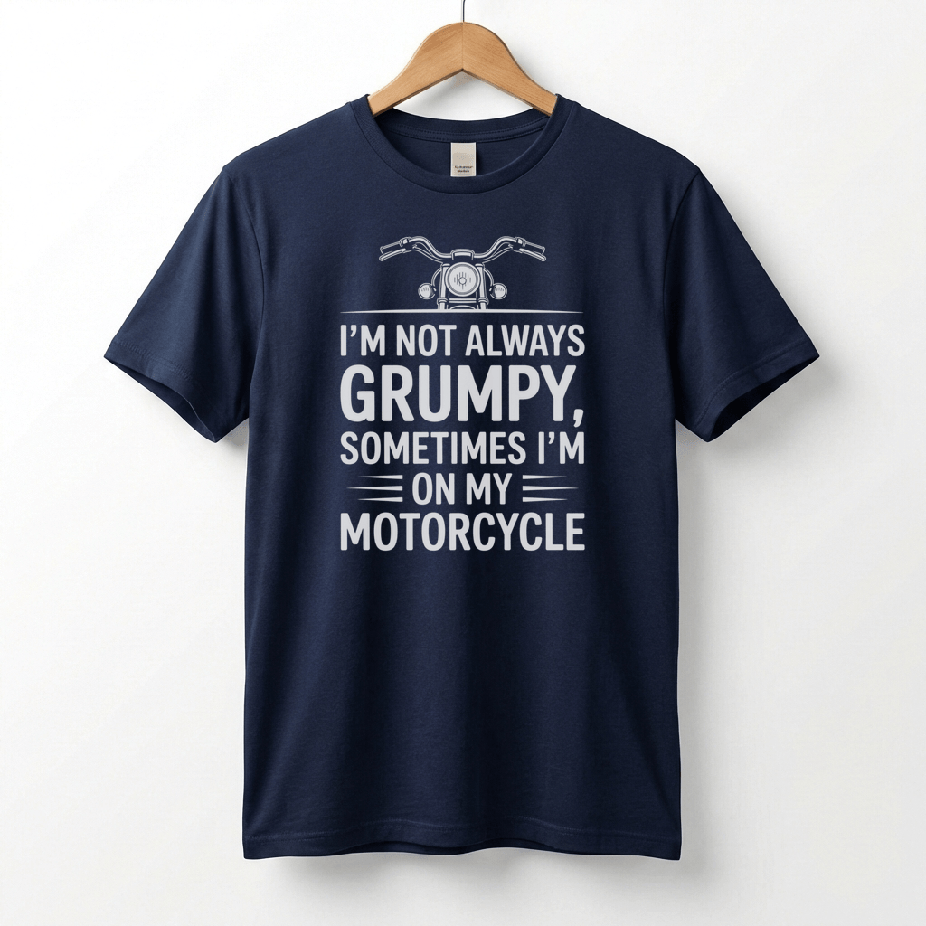 I'm Not Always Grumpy, Sometimes I'm On My Motorcycle T-Shirt | Biker Humor