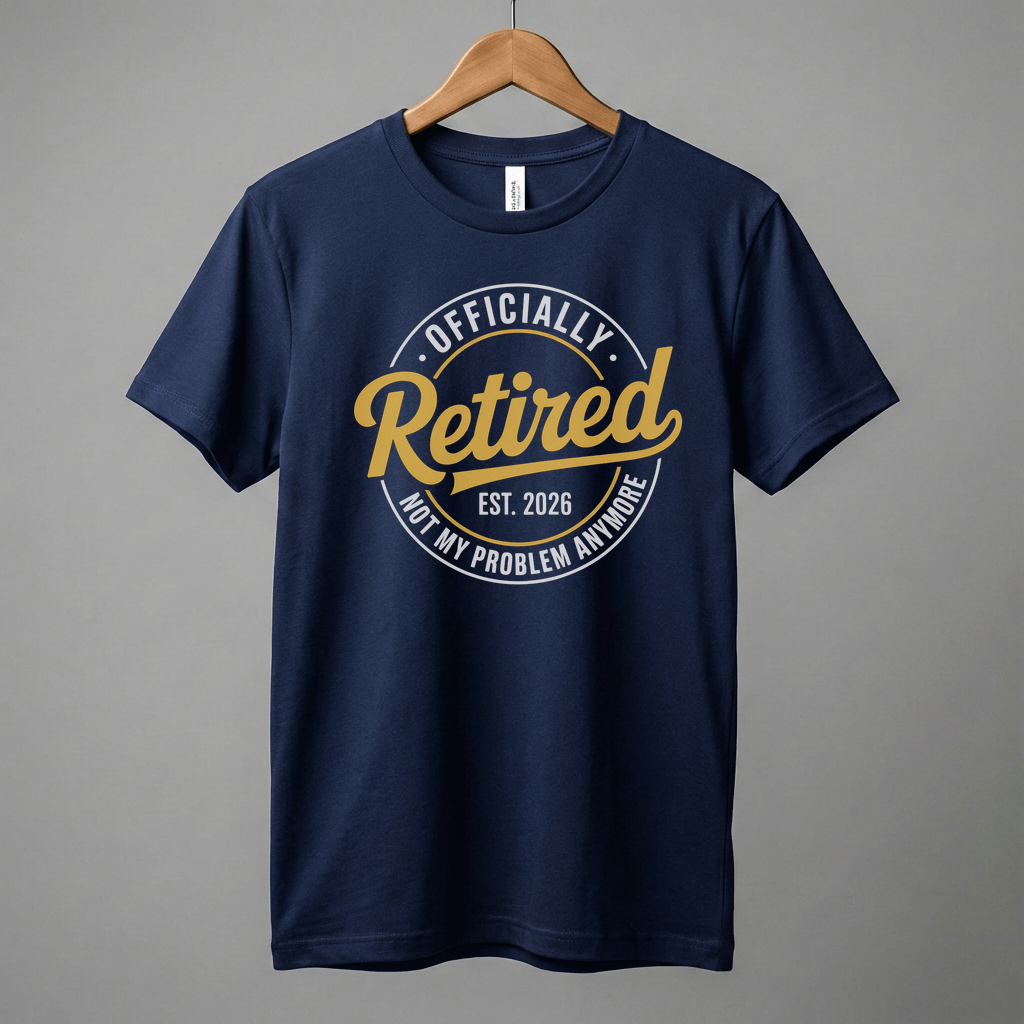 Officially Retired tee | Est. 2026, Not My Problem Anymore