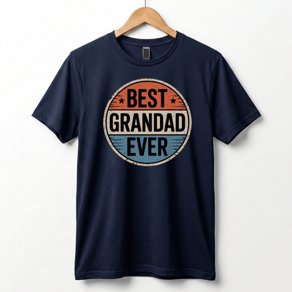 Best Grandad Ever Retro T-Shirt, Vintage Style Fathers Day Gift