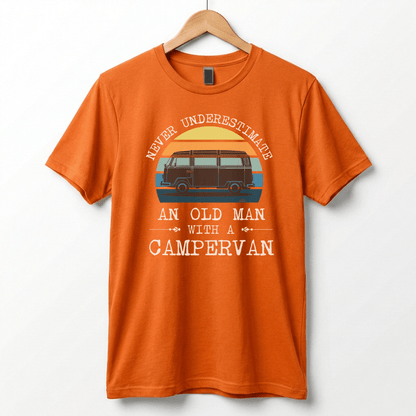 Never Underestimate An Old Man With A Campervan T-Shirt | Campervan Graphic Tee