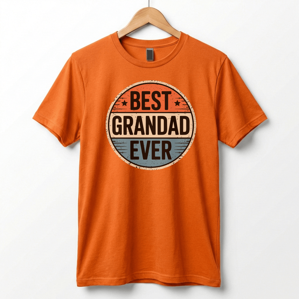 Best Grandad Ever Retro T-Shirt, Vintage Style Fathers Day Gift