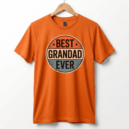 Best Grandad Ever Retro T-Shirt, Vintage Style Fathers Day Gift