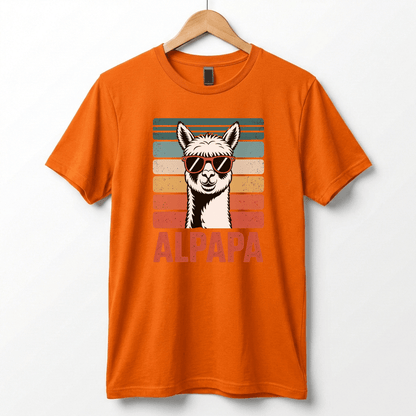 Alpapa Retro Alpaca Dad T-Shirt - Funny Father's Day Gift for Dads - Vintage Pun Shirt